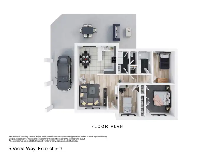 Floorplan of Homely house listing, 5 Vinca Way, Forrestfield WA 6058