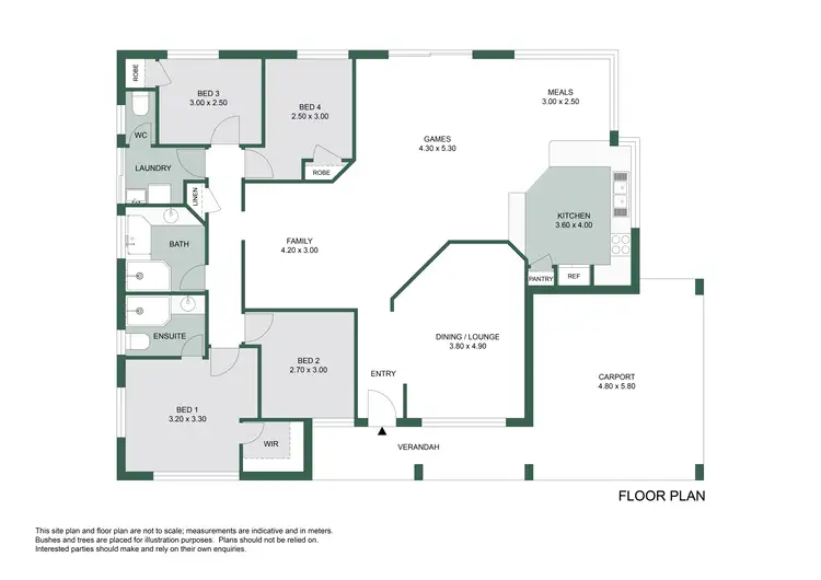 Floorplan of Homely house listing, 4 Carabeen Place, Halls Head WA 6210