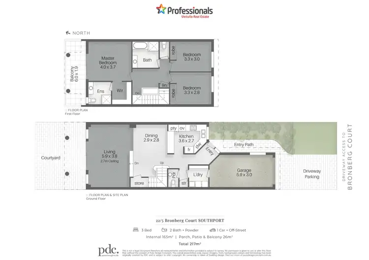 Floorplan of Homely townhouse listing, 22/5 Bronberg Court, Southport QLD 4215