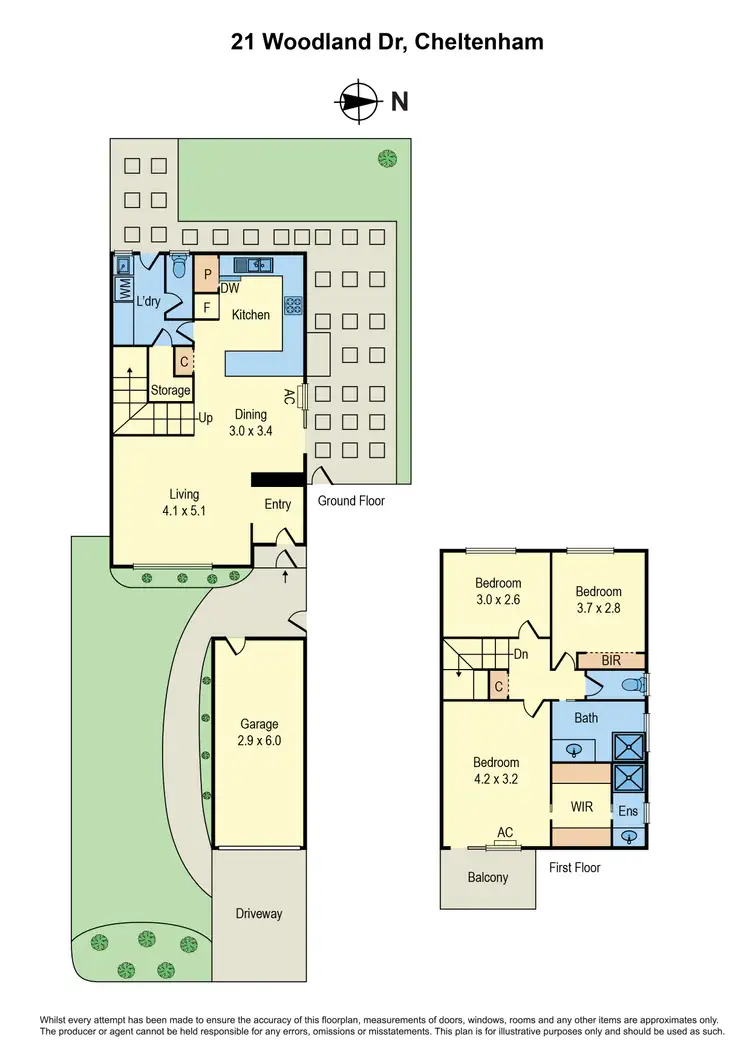 Floorplan of Homely townhouse listing, 21 Woodland Drive, Cheltenham VIC 3192