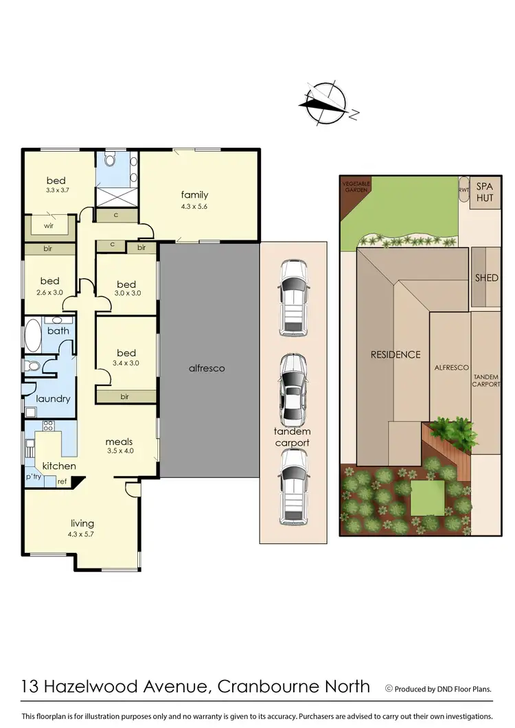 Floorplan of Homely house listing, 13 Hazelwood Avenue, Cranbourne North VIC 3977