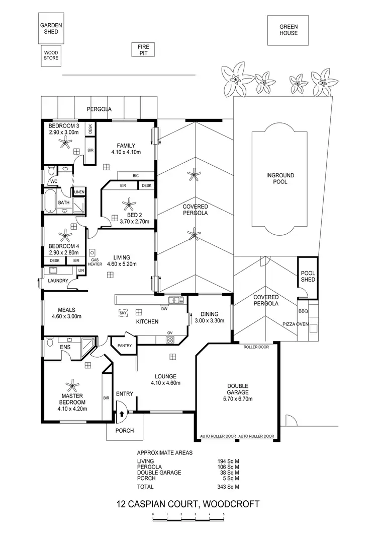 Floorplan of Homely house listing, 12 Caspian Court, Woodcroft SA 5162