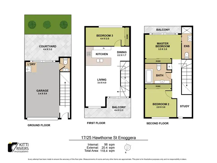 Floorplan of Homely townhouse listing, 17/25 Hawthorne Street, Enoggera QLD 4051