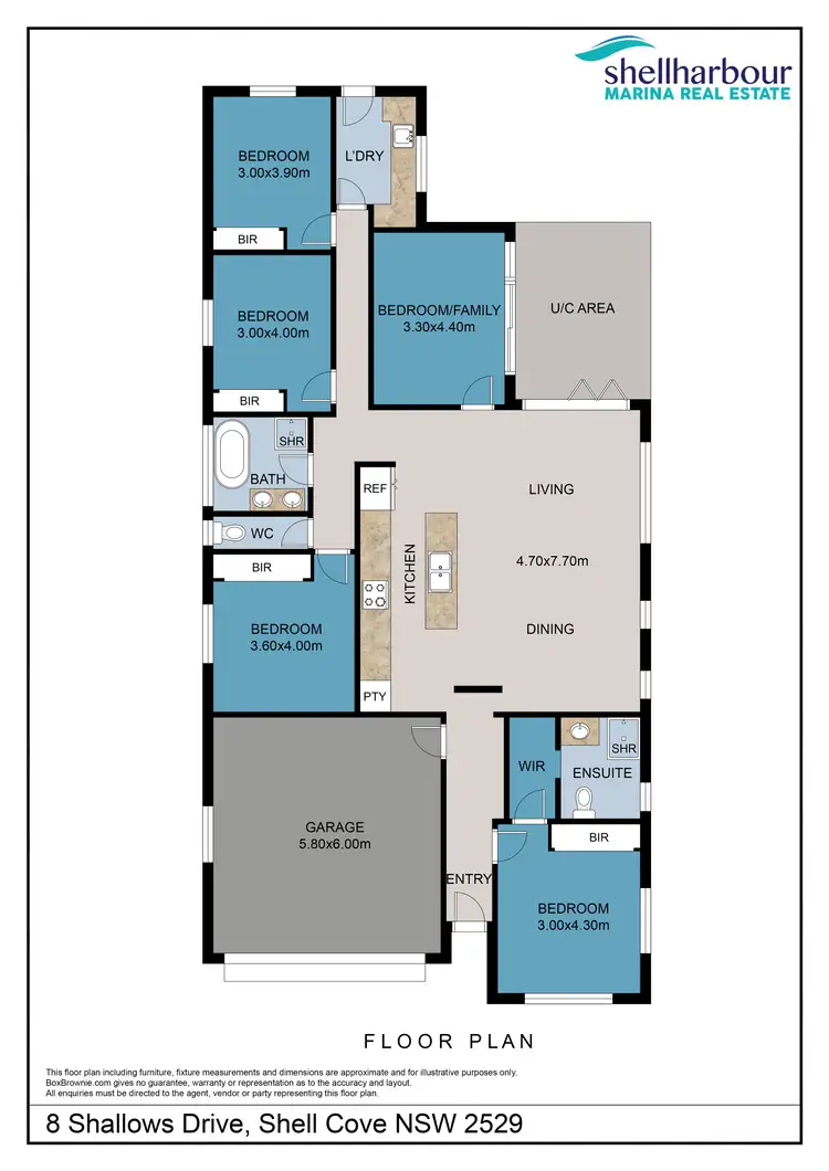 Floorplan of Homely house listing, 8 Shallows Drive, Shell Cove NSW 2529