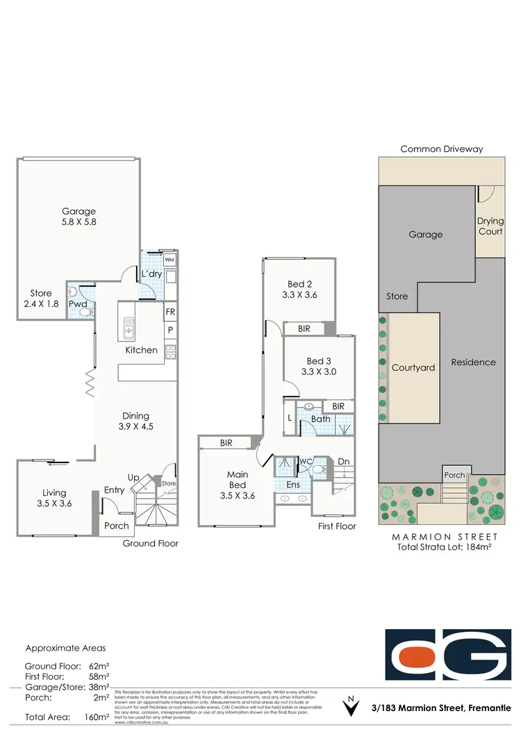 Floorplan of Homely house listing, 3/183 Marmion Street, Fremantle WA 6160