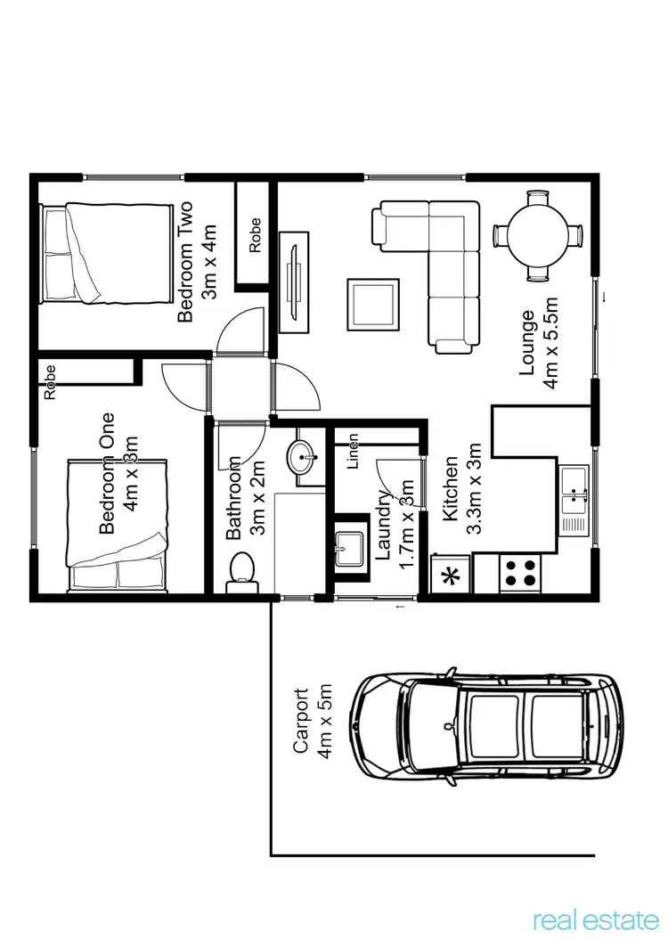 Floorplan of Homely unit listing, 7/23 Frederick Street, Perth TAS 7300
