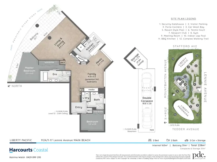 Floorplan of Homely apartment listing, 1124/1-17 Lennie Avenue, Main Beach QLD 4217