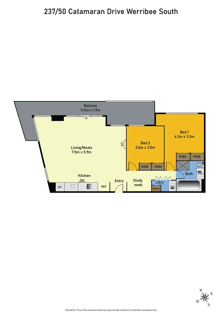 Floorplan of Homely apartment listing, 237/50 Catamaran Drive, Werribee South VIC 3030