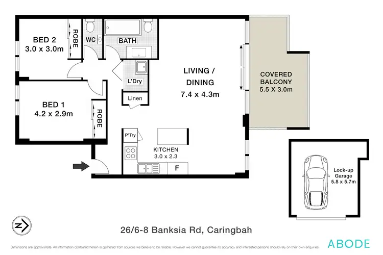Floorplan of Homely apartment listing, 26/6-8 Banksia Road, Caringbah NSW 2229