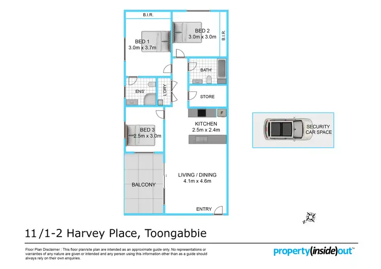 Floorplan of Homely apartment listing, 11/1-2 Harvey Place, Toongabbie NSW 2146