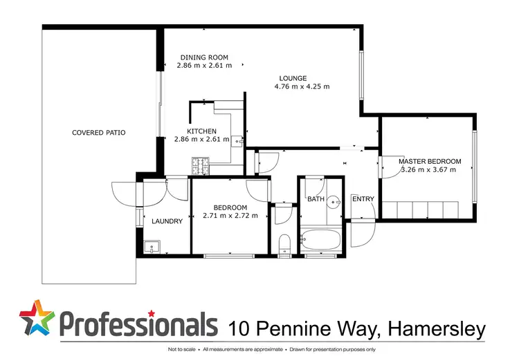 Floorplan of Homely semi-detached listing, 10 Pennine Way, Hamersley WA 6022