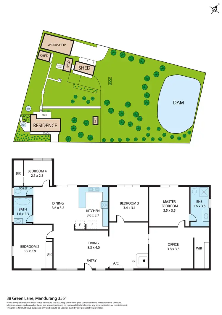 Floorplan of Homely house listing, 38 Green Lane, Mandurang VIC 3551