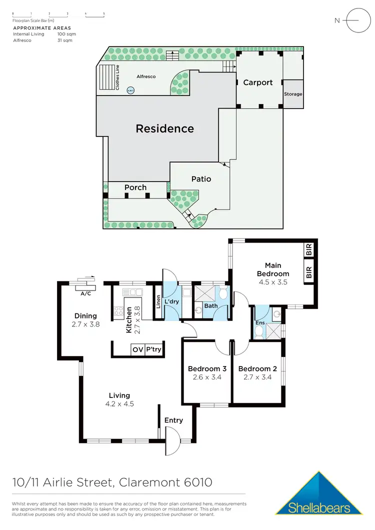 Floorplan of Homely villa listing, 10/11 Airlie Street, Claremont WA 6010