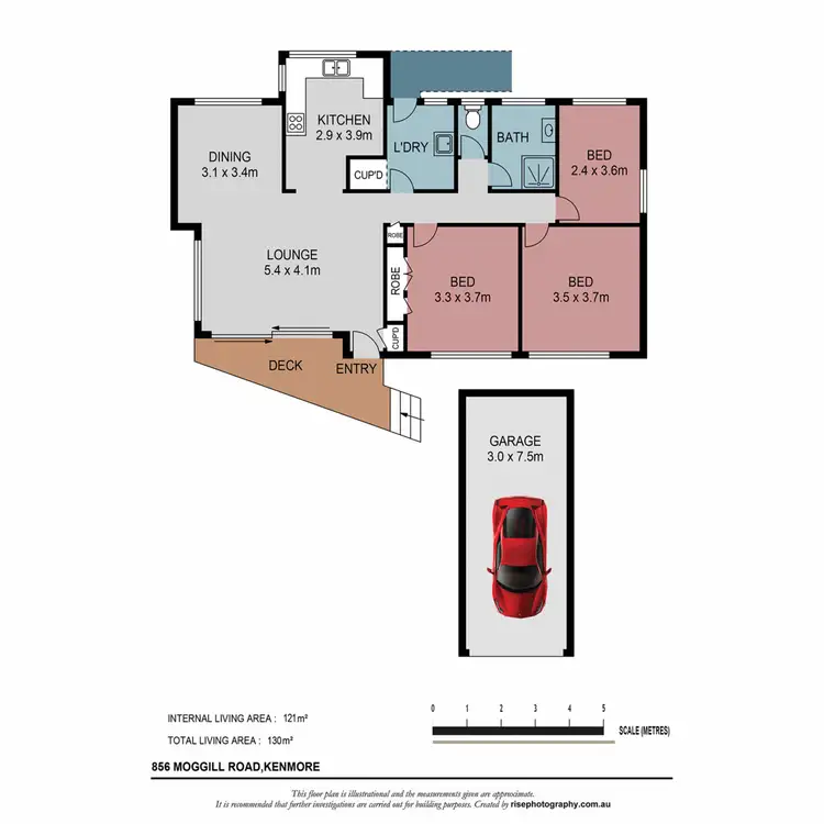 Floorplan of Homely house listing, 856 MOGGILL Road, Kenmore QLD 4069