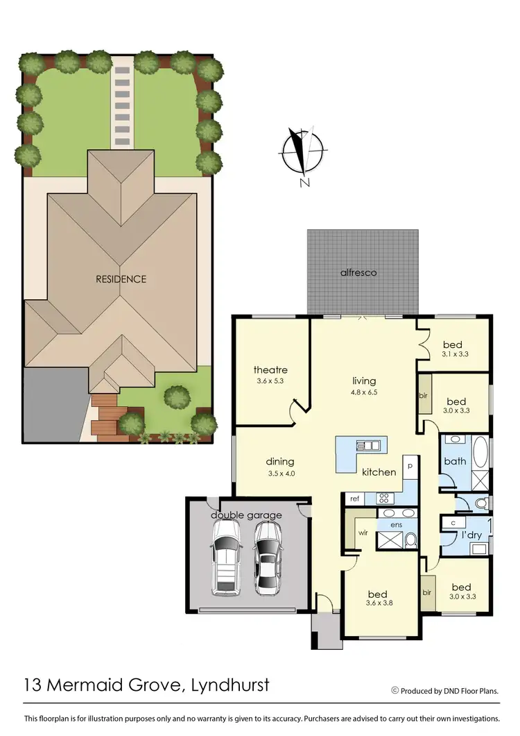 Floorplan of Homely house listing, 13 Mermaid Grove, Lyndhurst VIC 3975