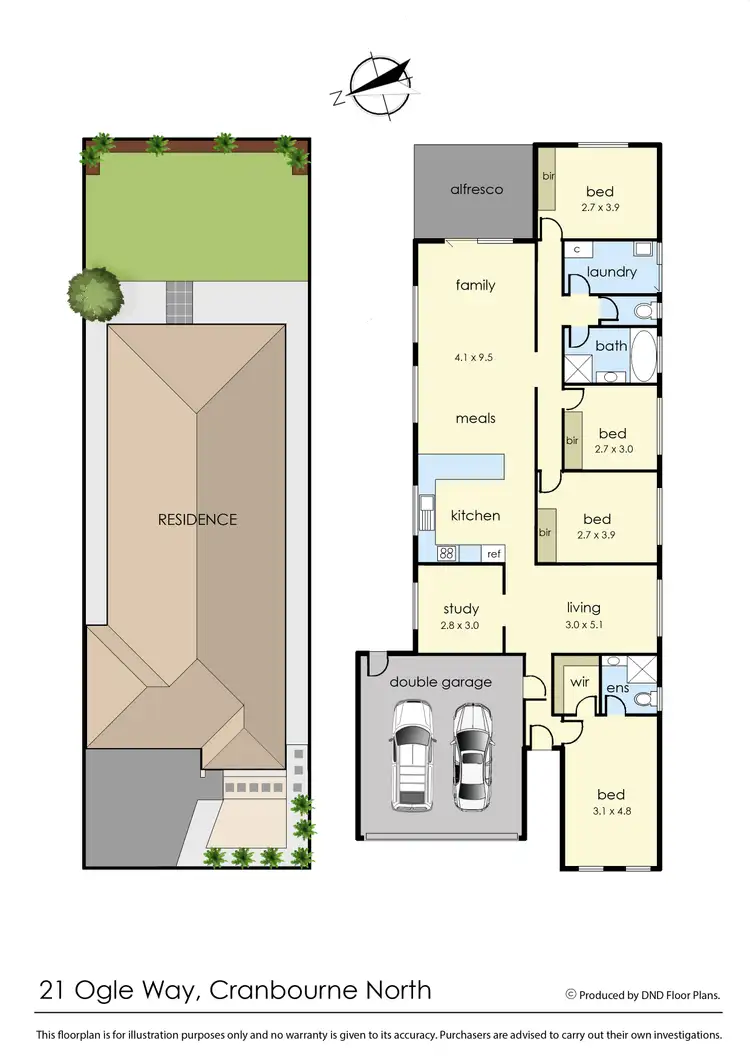 Floorplan of Homely house listing, 21 Ogle Way, Cranbourne North VIC 3977