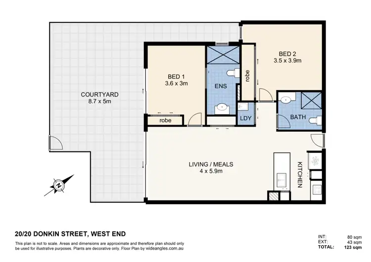 Floorplan of Homely apartment listing, 20/20 Donkin Street, West End QLD 4101