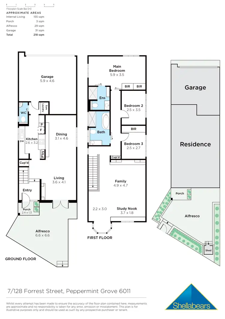 Floorplan of Homely townhouse listing, 7/128 Forrest Street, Peppermint Grove WA 6011