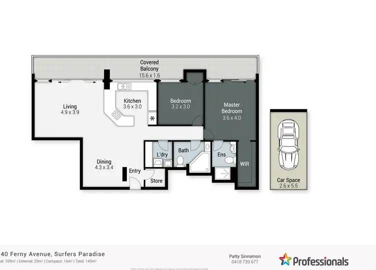Floorplan of Homely apartment listing, 51/40 Ferny Avenue, "Waterways", Surfers Paradise QLD 4217