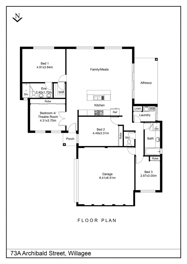 Floorplan of Homely house listing, 73A Archibald Street, Willagee WA 6156