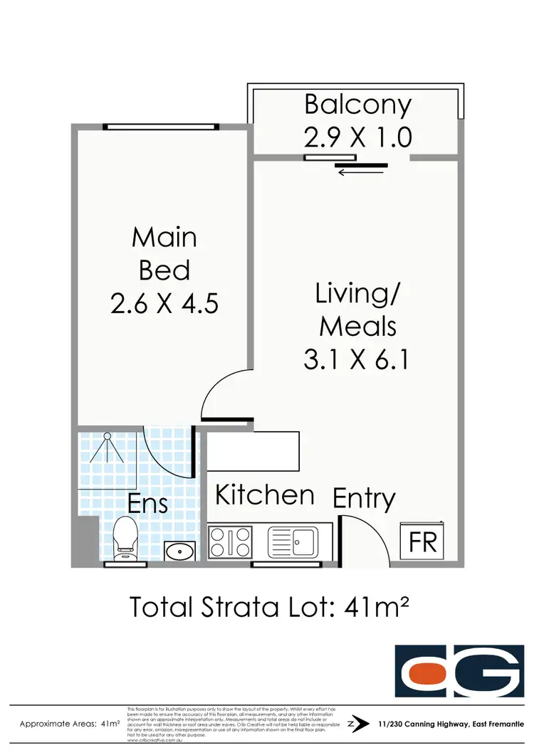 Floorplan of Homely apartment listing, 11/230 Canning Highway, East Fremantle WA 6158