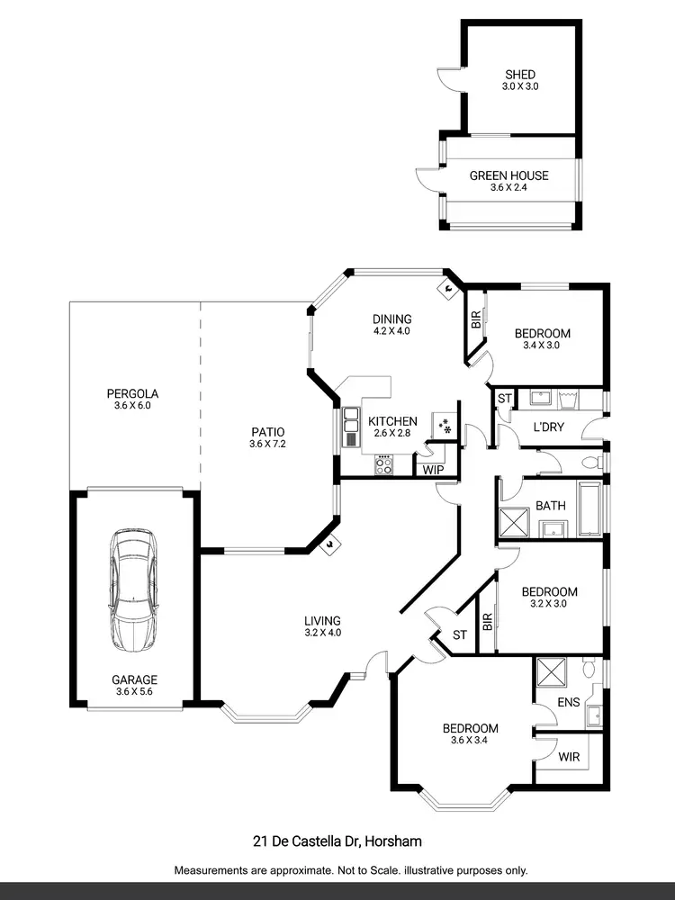 Floorplan of Homely house listing, 21 De Castella Drive, Horsham VIC 3400