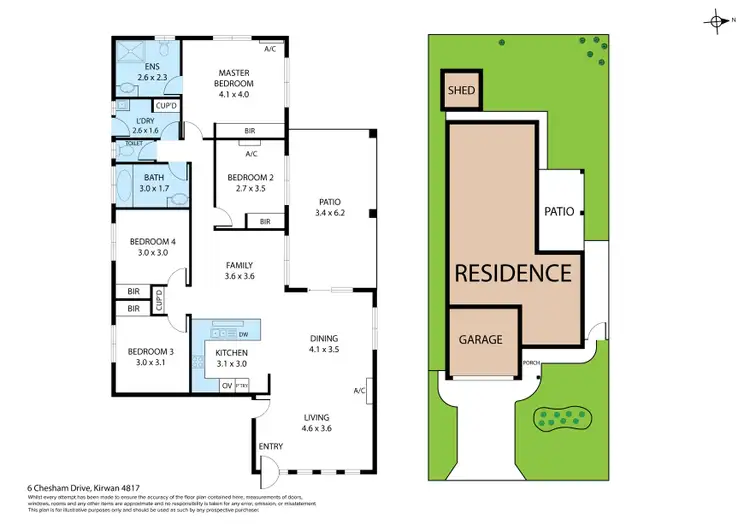 Floorplan of Homely house listing, 6 Chesham Drive, Kirwan QLD 4817