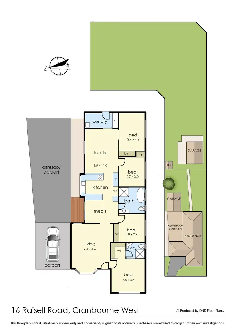 Floorplan of Homely house listing, 16 Raisell Road, Cranbourne West VIC 3977