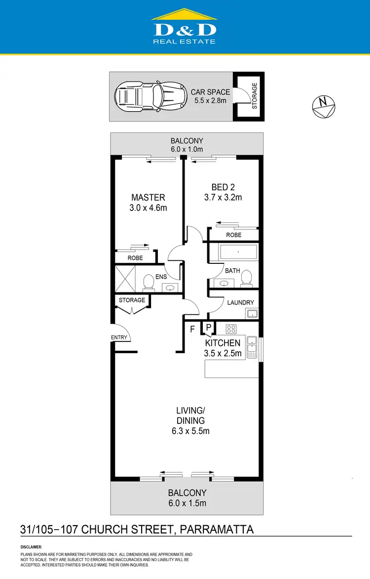 Floorplan of Homely unit listing, 31/105-107 Church Street, Parramatta NSW 2150