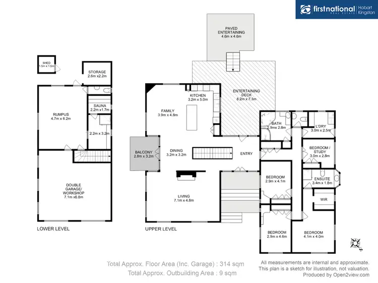 Floorplan of Homely house listing, 1 Ruby Court, Blackmans Bay TAS 7052