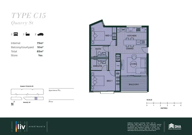 Floorplan of Homely apartment listing, 168/34 Quarry Street, Fremantle WA 6160