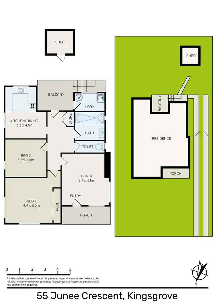 Floorplan of Homely house listing, 55 Junee Crescent, Kingsgrove NSW 2208