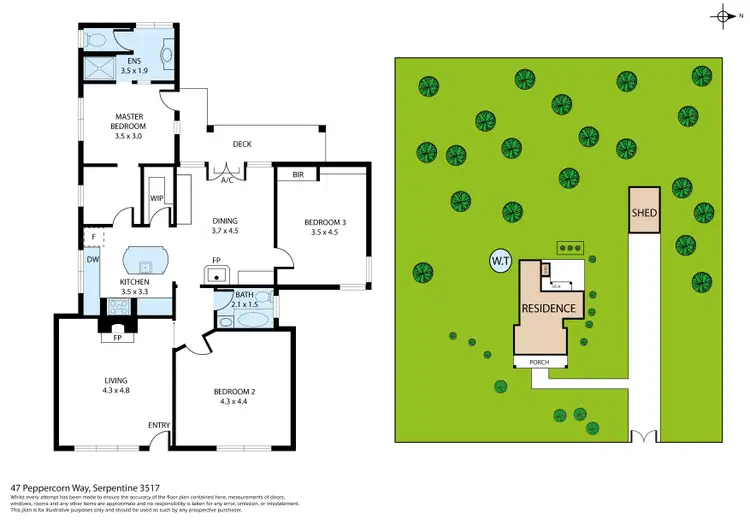 Floorplan of Homely house listing, 47 Peppercorn Way, Serpentine VIC 3517