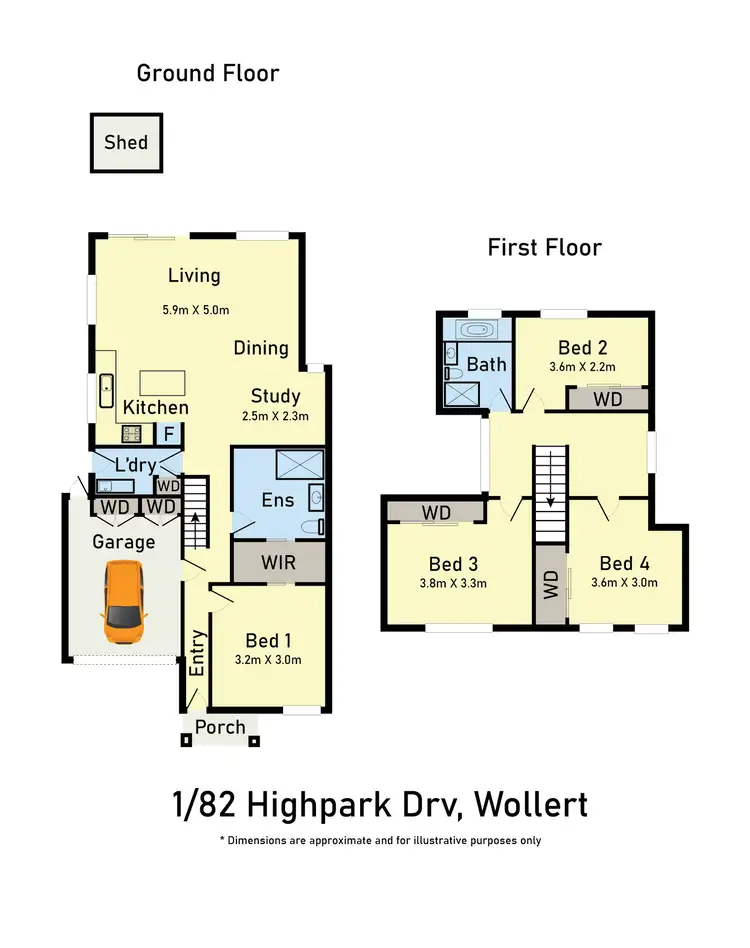 Floorplan of Homely house listing, 1/82 Highpark Drive, Wollert VIC 3750