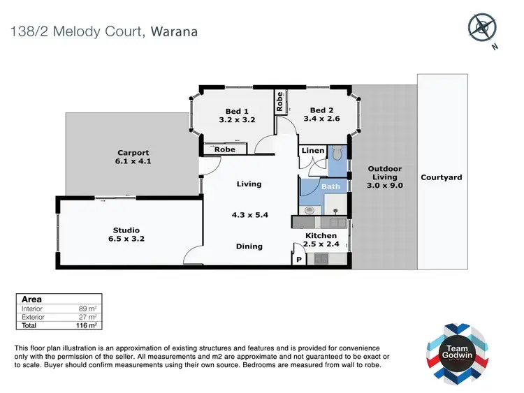 Floorplan of Homely house listing, 138/2 Melody Court, Warana QLD 4575