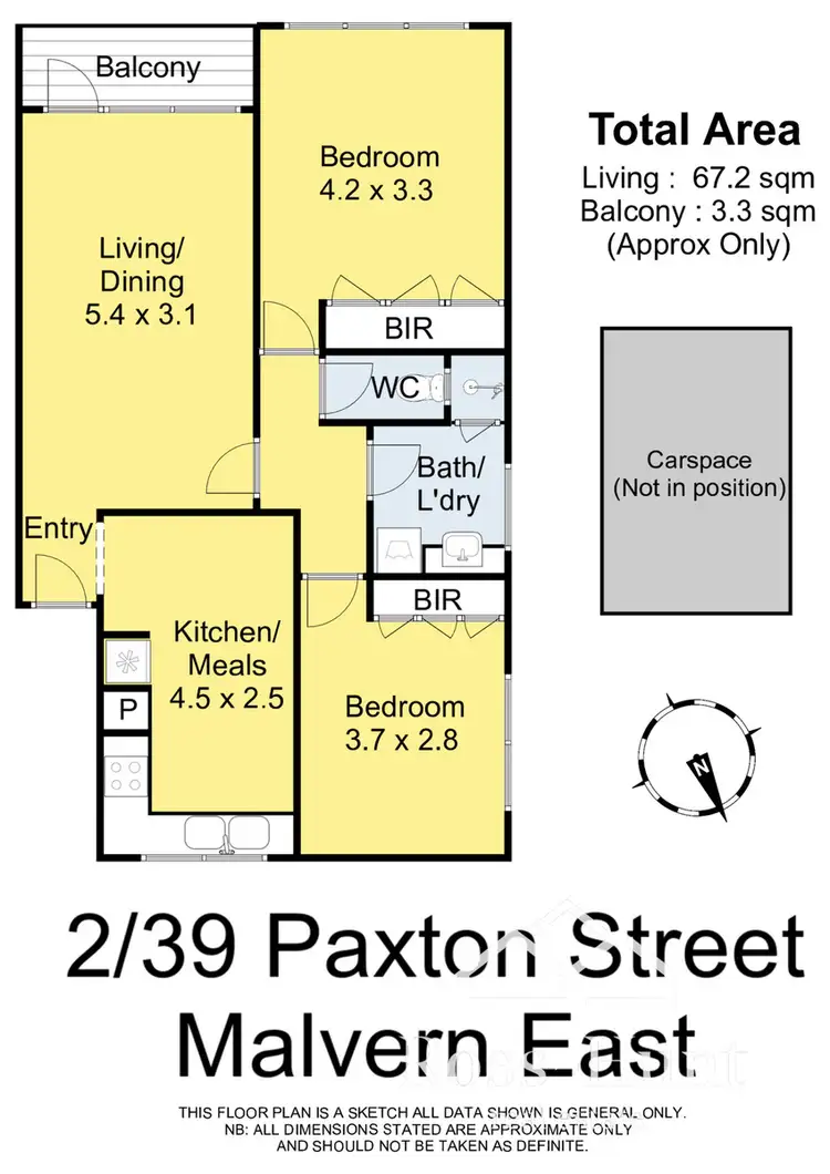 Floorplan of Homely apartment listing, 2/39 Paxton Street, Malvern East VIC 3145
