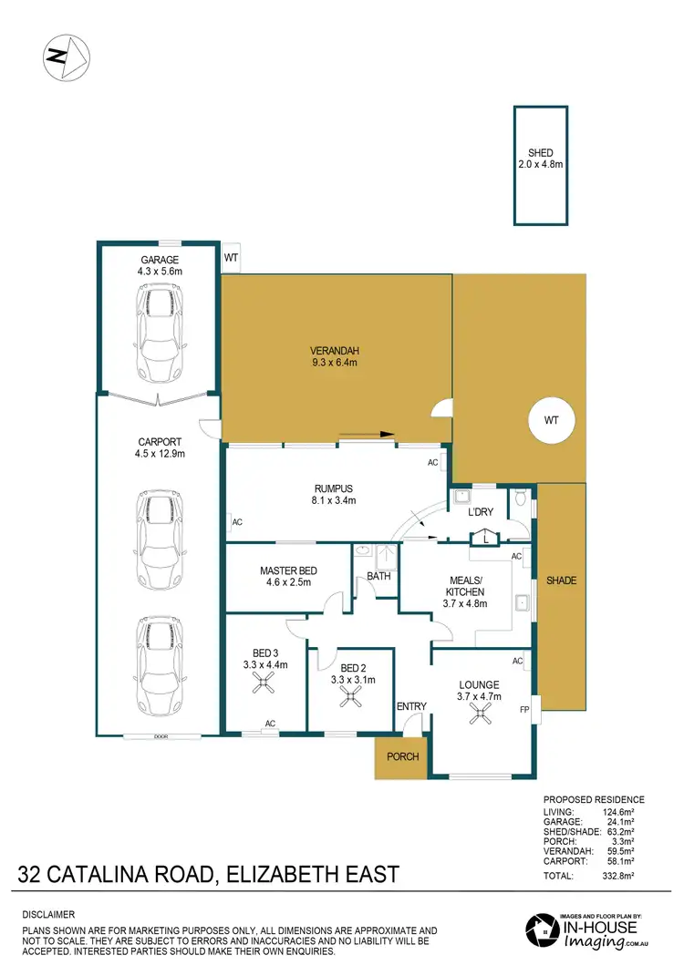 Floorplan of Homely house listing, 32 Catalina Road, Elizabeth East SA 5112