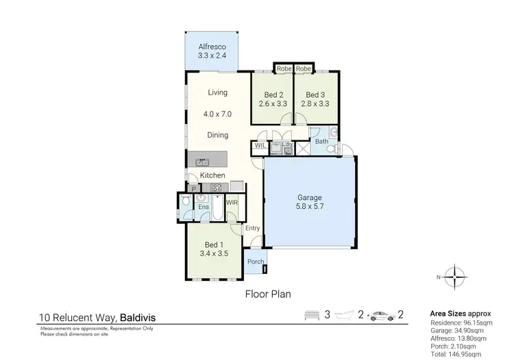 Floorplan of Homely house listing, 10 Relucent Way, Baldivis WA 6171