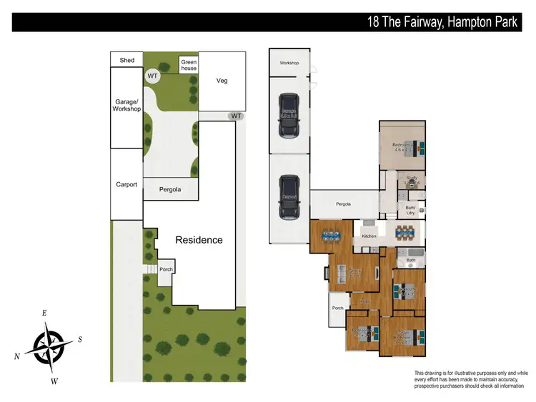 Floorplan of Homely house listing, 18 The Fairway, Hampton Park VIC 3976