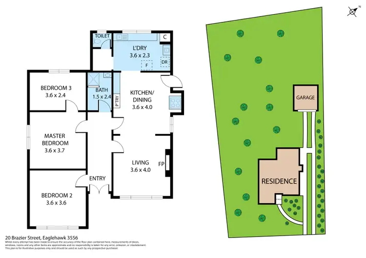Floorplan of Homely house listing, 20 Brazier Street, Eaglehawk VIC 3556