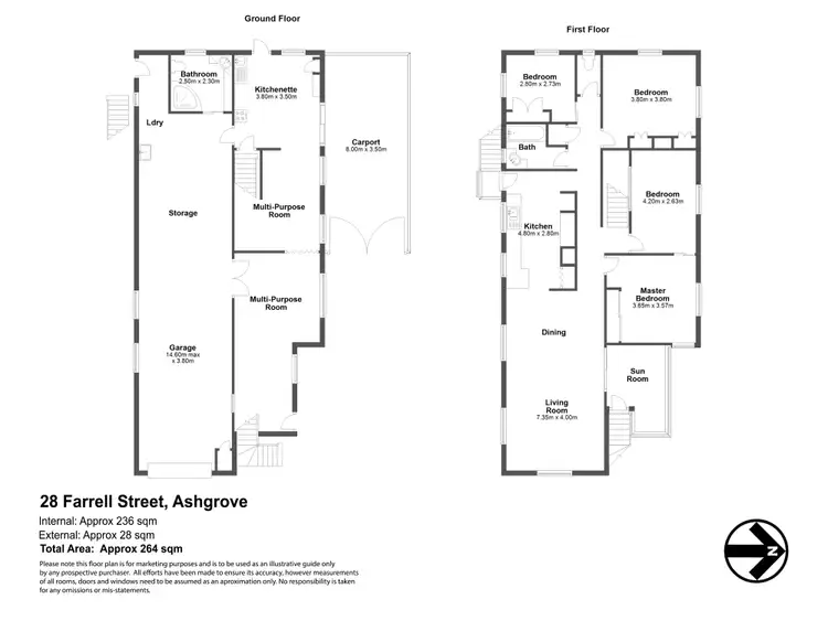 Floorplan of Homely house listing, 28 Farrell Street, Ashgrove QLD 4060