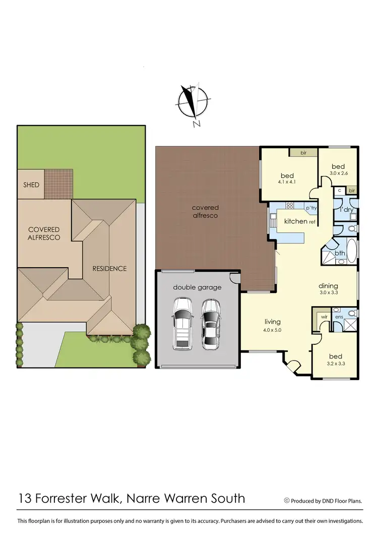Floorplan of Homely house listing, 13 Forrester Walk, Narre Warren South VIC 3805
