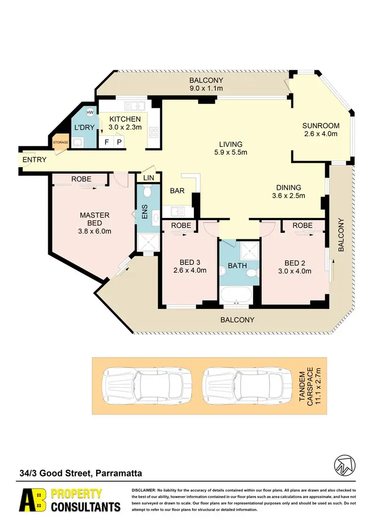 Floorplan of Homely unit listing, 34/3 Good Street, Parramatta NSW 2150