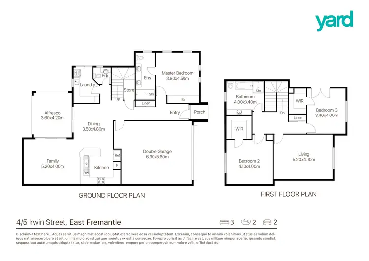 Floorplan of Homely townhouse listing, 4/5 Irwin Street, East Fremantle WA 6158