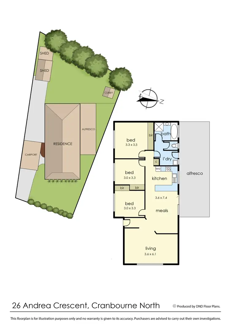Floorplan of Homely house listing, 26 Andrea Crescent, Cranbourne North VIC 3977