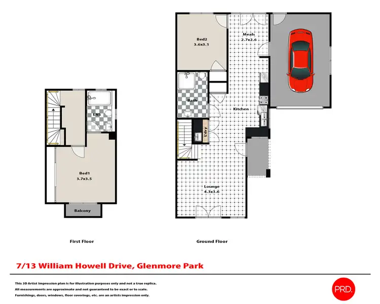 Floorplan of Homely townhouse listing, 7/13-15 William Howell Drive, Glenmore Park NSW 2745
