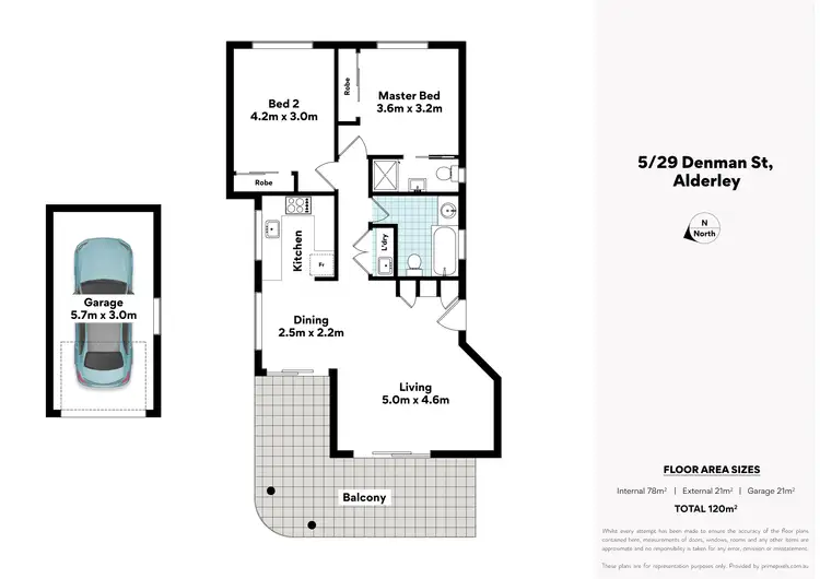 Floorplan of Homely apartment listing, 5/29 Denman Street, Alderley QLD 4051