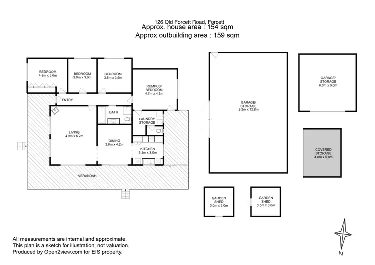 Floorplan of Homely house listing, 126 Old Forcett Road, Forcett TAS 7173