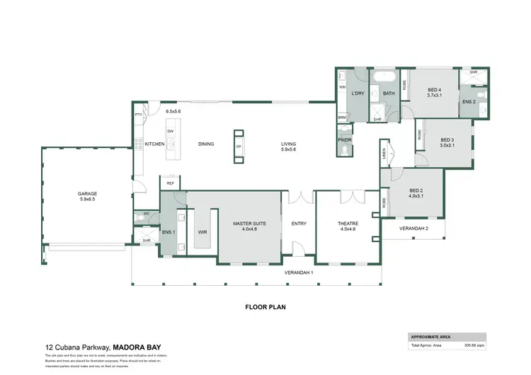 Floorplan of Homely house listing, 12 Cubana Parkway, Madora Bay WA 6210