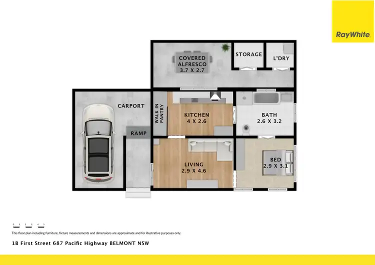 Floorplan of Homely house listing, 1B/687 Pacific Highway, Belmont NSW 2280
